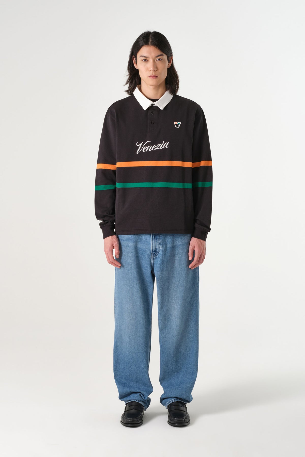 Logo Rugby Polo Yarn-Dyed