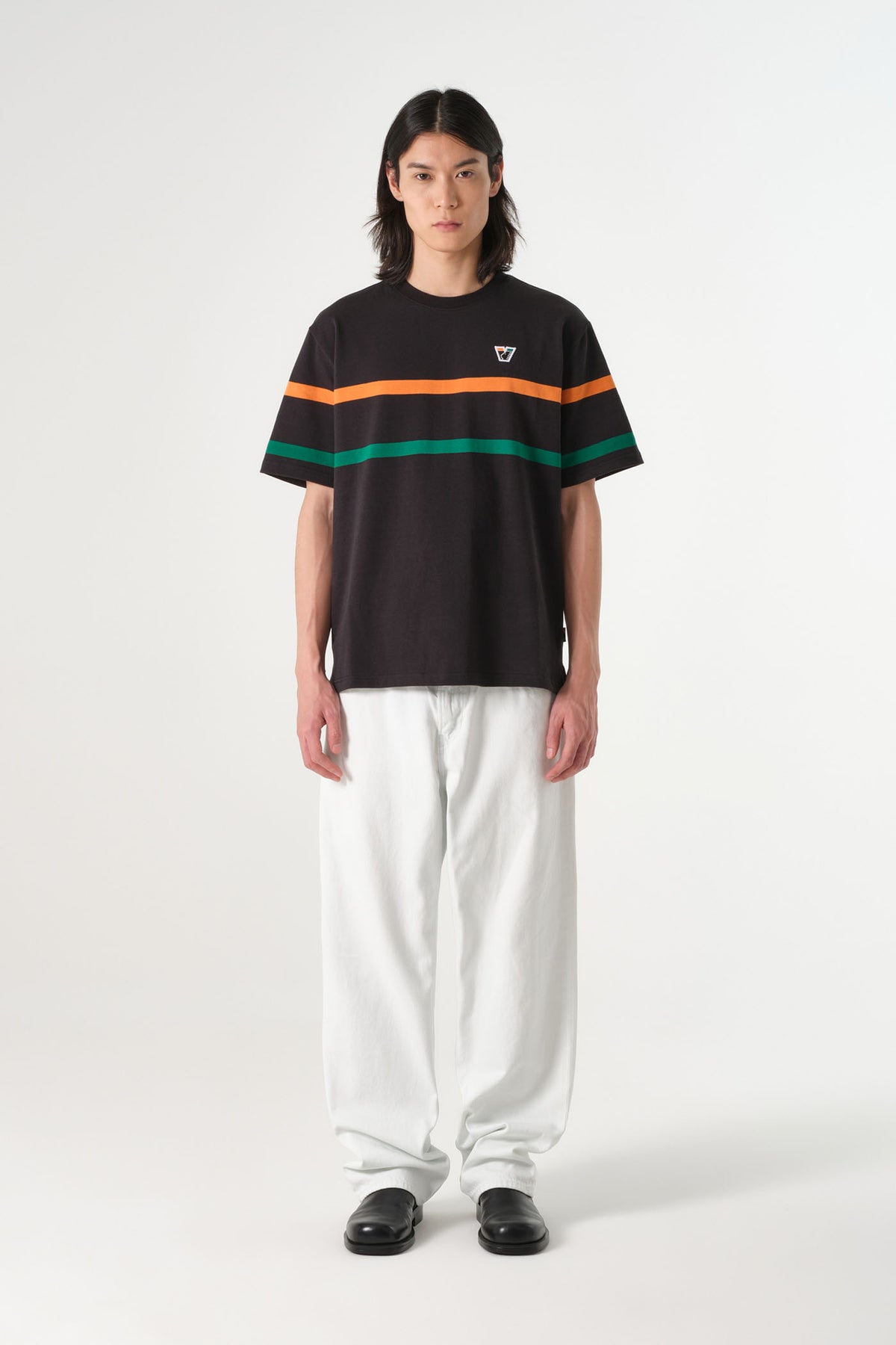 Logo Striped Tee Yarn-Dyed