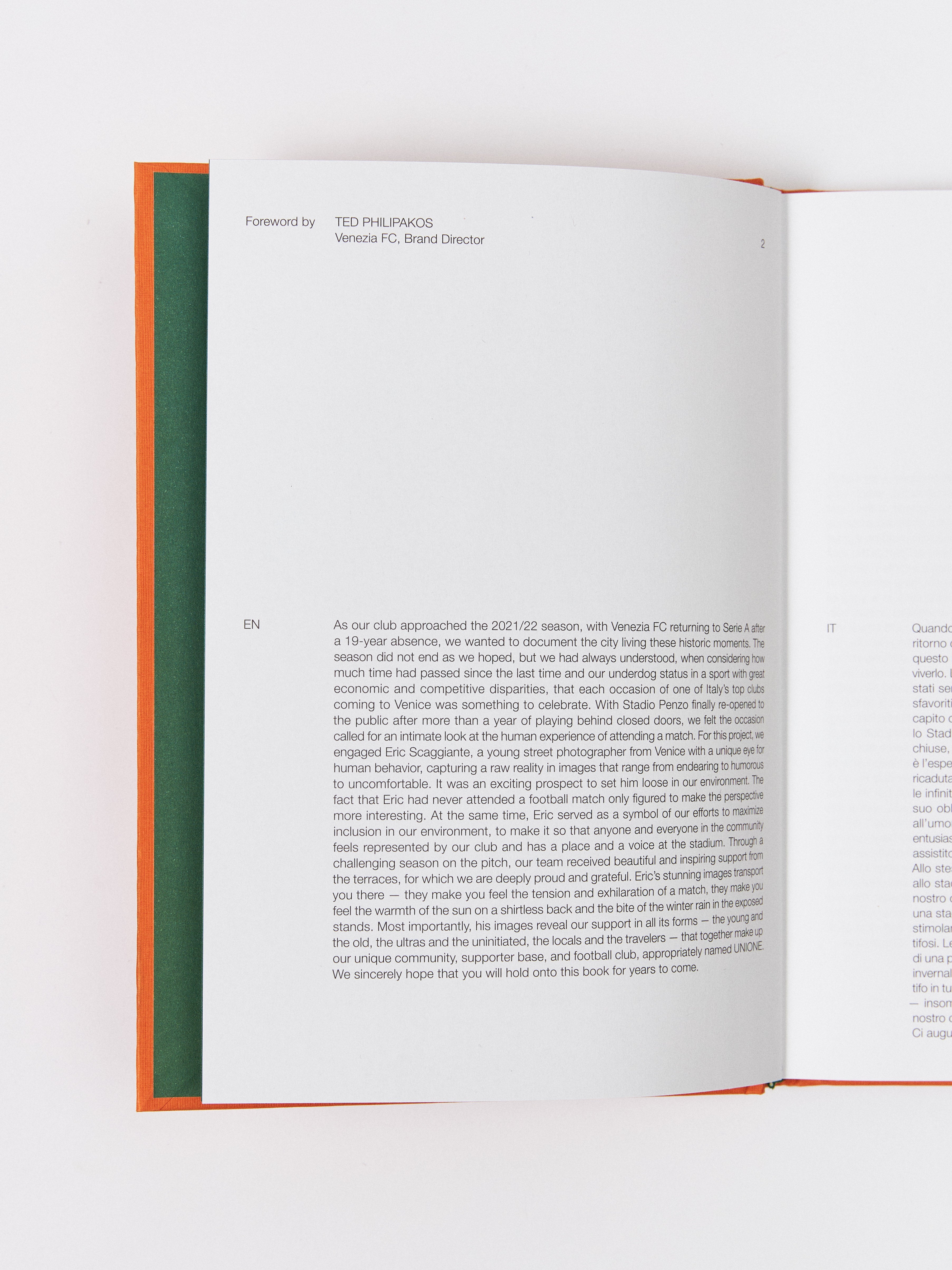 UNIONE: Venezia FC 21/22 photography book | Venezia FC Store